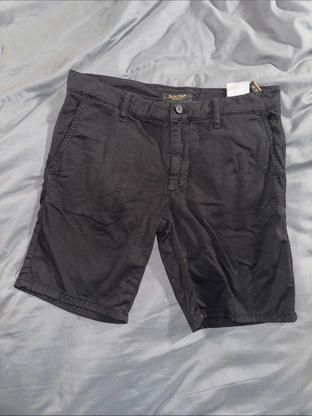 Bronxton Men's Black Flat Front Shorts